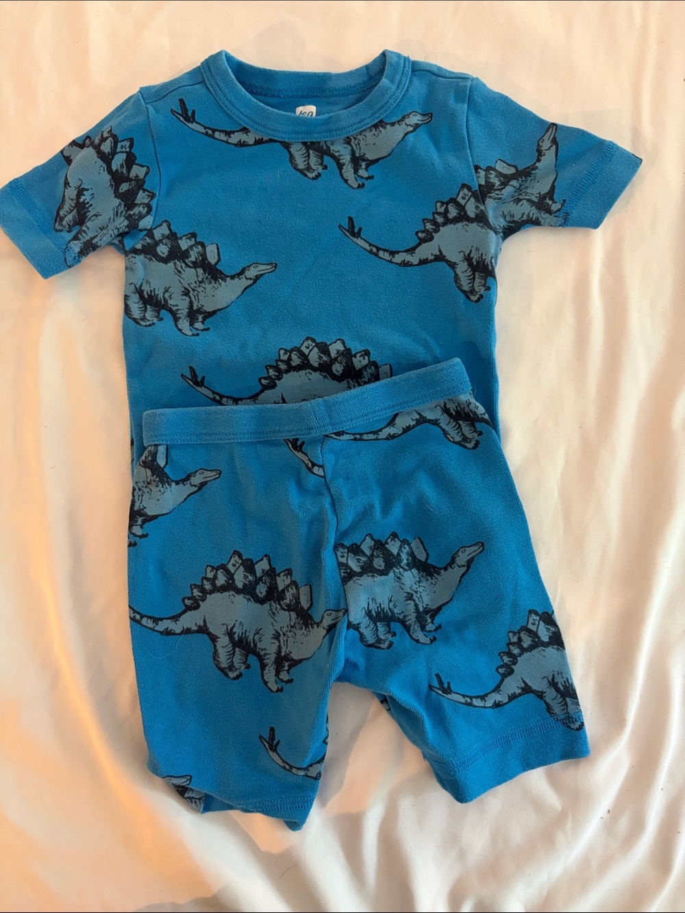 Tea Collection Bright Blue Dinosaur Pajama Set